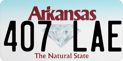 AR license plate 407LAE