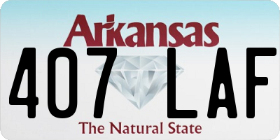 AR license plate 407LAF