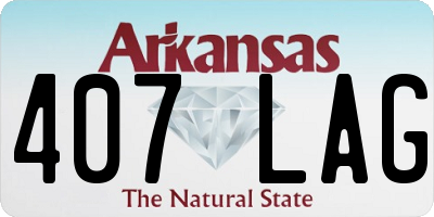 AR license plate 407LAG