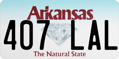 AR license plate 407LAL