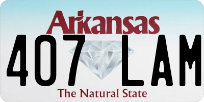 AR license plate 407LAM