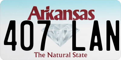 AR license plate 407LAN