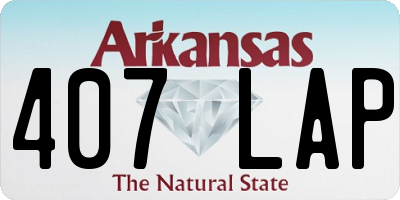 AR license plate 407LAP