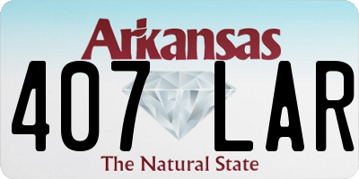 AR license plate 407LAR