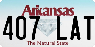 AR license plate 407LAT
