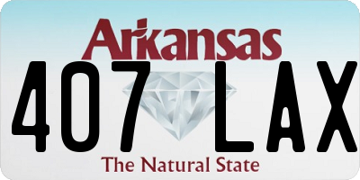 AR license plate 407LAX