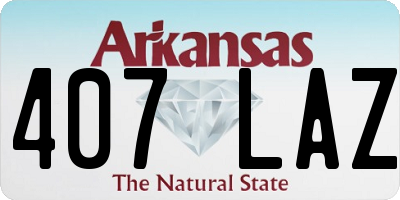 AR license plate 407LAZ