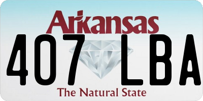 AR license plate 407LBA