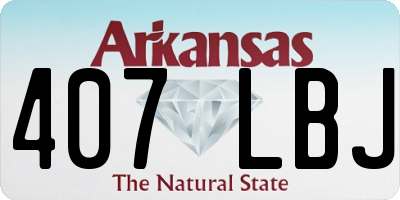 AR license plate 407LBJ
