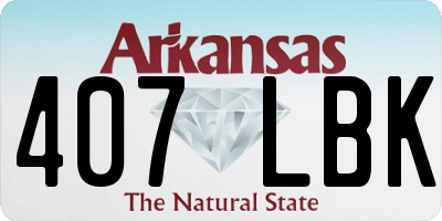 AR license plate 407LBK
