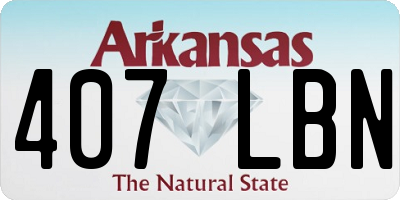 AR license plate 407LBN
