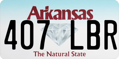 AR license plate 407LBR