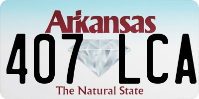 AR license plate 407LCA