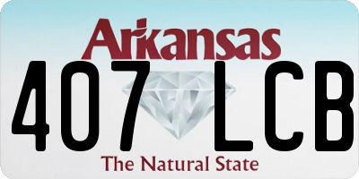 AR license plate 407LCB