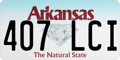 AR license plate 407LCI