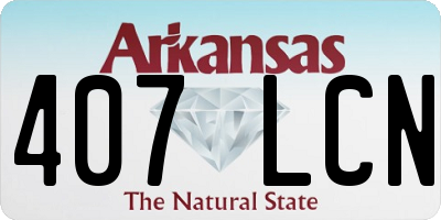 AR license plate 407LCN