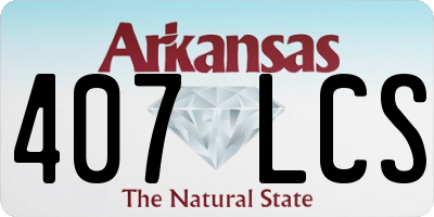 AR license plate 407LCS