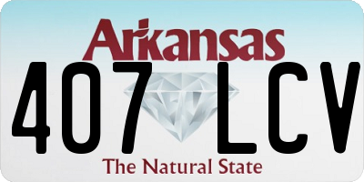 AR license plate 407LCV