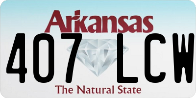 AR license plate 407LCW