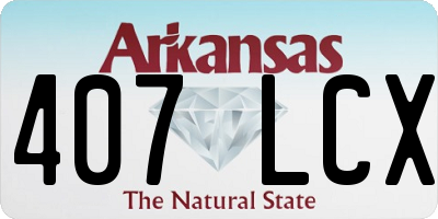 AR license plate 407LCX