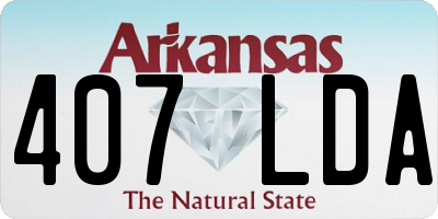 AR license plate 407LDA