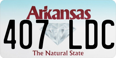 AR license plate 407LDC