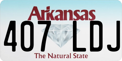 AR license plate 407LDJ