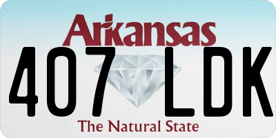 AR license plate 407LDK