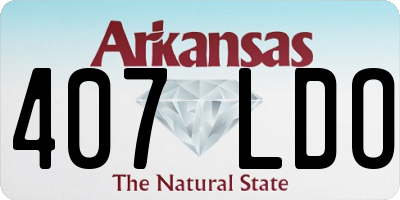 AR license plate 407LDO