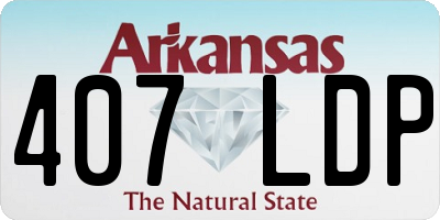 AR license plate 407LDP