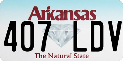 AR license plate 407LDV