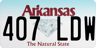AR license plate 407LDW
