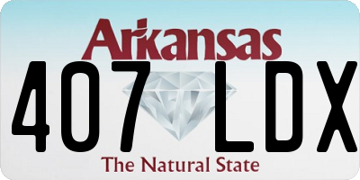 AR license plate 407LDX
