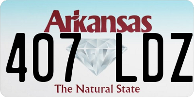 AR license plate 407LDZ
