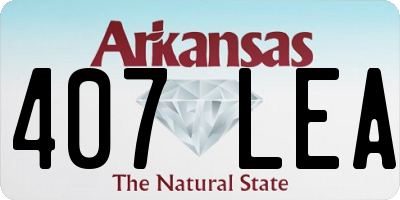 AR license plate 407LEA