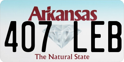AR license plate 407LEB