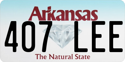 AR license plate 407LEE
