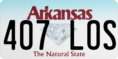 AR license plate 407LOS