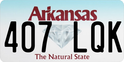 AR license plate 407LQK