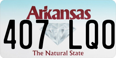 AR license plate 407LQO