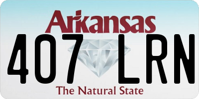 AR license plate 407LRN