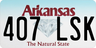 AR license plate 407LSK