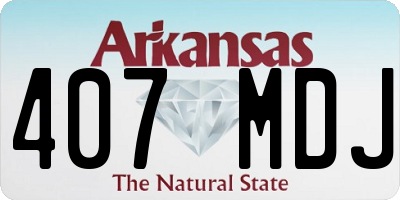AR license plate 407MDJ