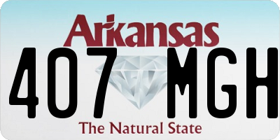 AR license plate 407MGH