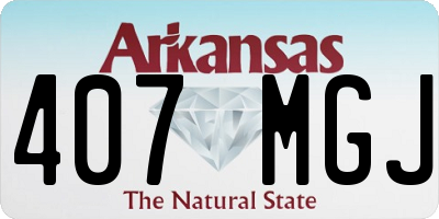 AR license plate 407MGJ