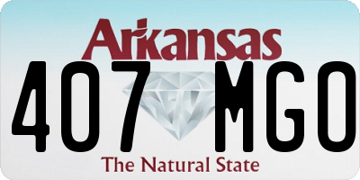 AR license plate 407MGO