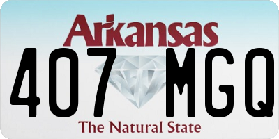 AR license plate 407MGQ