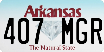 AR license plate 407MGR