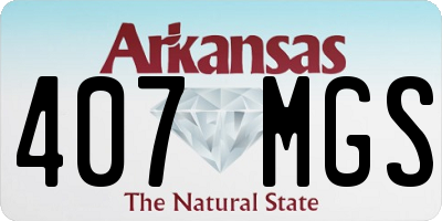 AR license plate 407MGS