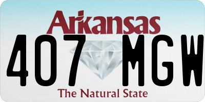AR license plate 407MGW